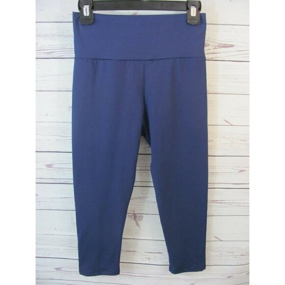 Rune NYC Women's Abby Capri Leggings Dark Blue Size M Yoga Athletic Workout NWT - Picture 1 of 5